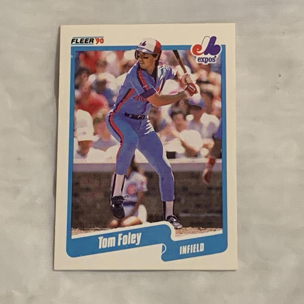 1990 Fleer Tom Foley Montreal‎ Expos Baseball Card #344